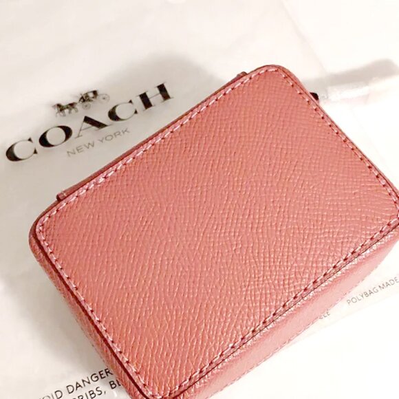 NWT COACH Pink Leather Triple Pill Box - Picture 5 of 9